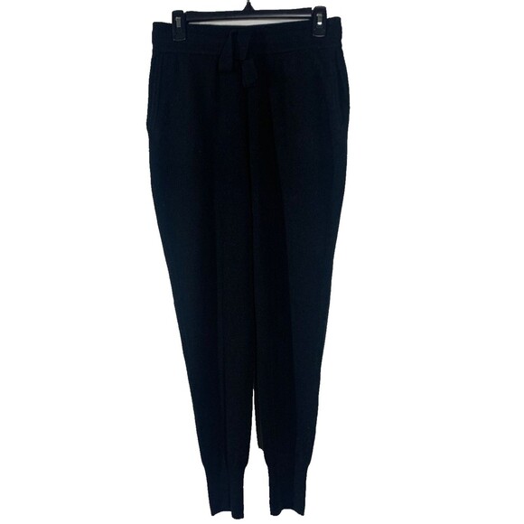 Naadam Signature Cashmere Joggers Womens S Black High Rise Pockets NWT - Picture 2 of 10